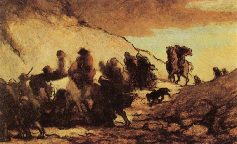 Honore Daumier The Emigrants oil painting image